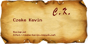 Czeke Kevin névjegykártya