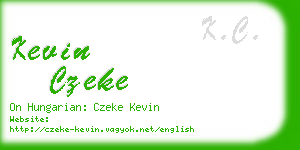 kevin czeke business card